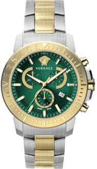 Versace Nieuwe Chrono Chronograaf Urban Sport Horloge Versace , Gray , Heren - ONE Size