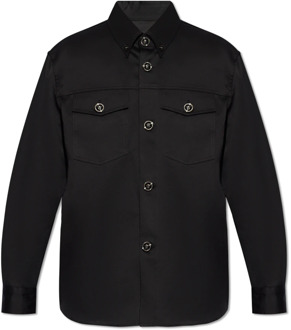 Versace Overhemd met zakken Versace , Black , Heren - 2Xl,L,M