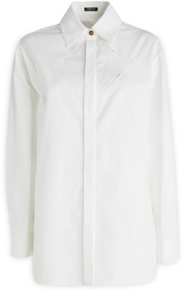 Versace Overhemd Versace , White , Dames - S,Xs