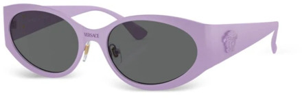Versace Paarse Sungles met Originele Accessoires Versace , Purple , Dames - 56 MM