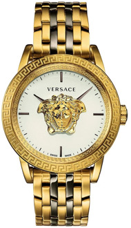 Versace Palazzo Emporio Wit Gouden Horloge Versace , Yellow , Heren - ONE Size