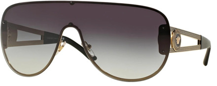 Versace Pale Gold/Grey Shaded Zonnebril Versace , Gray , Dames - 41 MM