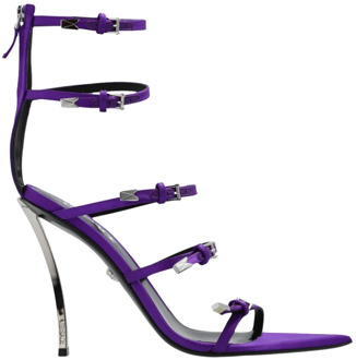Versace Pin-Point hak sandalen Versace , Purple , Dames - 38 Eu,41 Eu,37 Eu,40 Eu,39 EU
