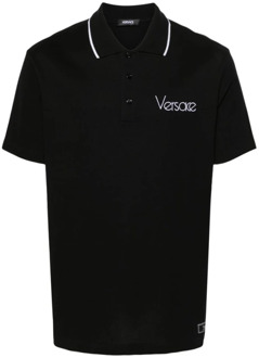 Versace Polo Shirts Versace , Black , Heren - 2Xl,Xl
