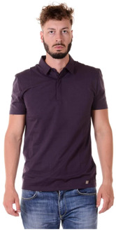 Versace Polo Shirts Versace , Purple , Heren
