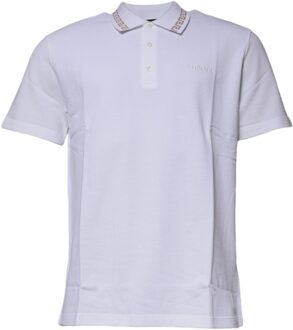 Versace Poloshirt Griekse Sleutel - maat EU 52 Wit