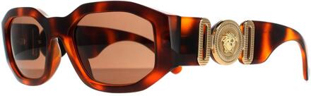 Versace rechthoek unisex havana donkerbruine VE4361 zonnebril - One Size