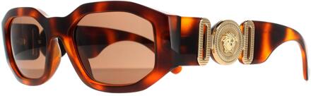 Versace rechthoek unisex havana donkerbruine VE4361 zonnebril