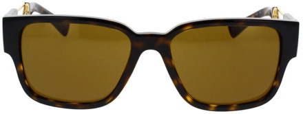 Versace Rechthoekige zonnebril Ve4412 Versace , Black , Unisex - 57 MM