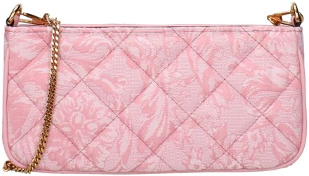 Versace Roze Stoffen Schoudertas