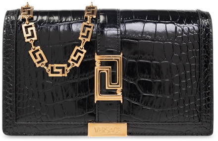 Versace Schoudertas met logo Versace , Black , Dames - ONE Size