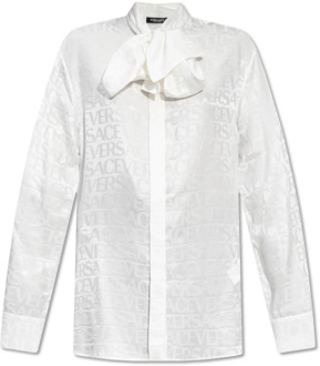 Versace Shirt met logo Versace , White , Dames - XS