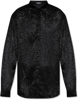 Versace Shirt met transparant patroon Versace , Black , Heren - L,M