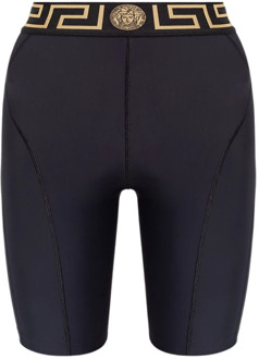 Versace Short leggings Versace , Black , Dames - M,S,Xs,2Xs
