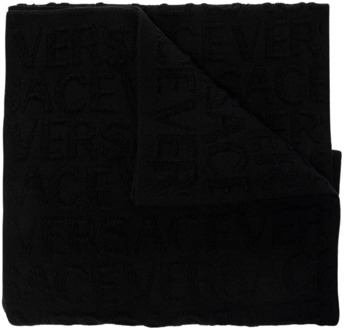 Versace Sjaal met logo Versace , Black , Heren - ONE Size