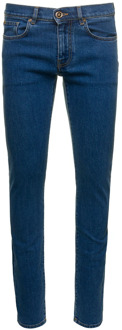 Versace Slim-fit Jeans met Borduursel Versace , Blue , Heren - W32