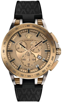 Versace Sport Tech Chronograaf Horloge Versace , Yellow , Heren - ONE Size