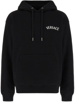 Versace Stijlvolle Felpe Hoodie voor Mannen Versace , Black , Heren - L,M,S