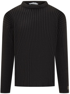 Versace Sweater Buckles Collectie Versace , Black , Heren - L,M