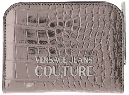 Versace Synthetische ritsportemonnee met originele hoes Versace , Gray , Dames - ONE Size