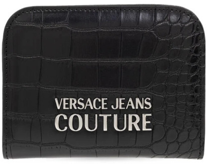 Versace Synthetische Ritsportemonnee - zs578 Versace , Black , Dames - ONE Size