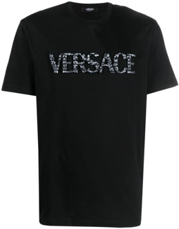 Versace T-Shirts Versace , Black , Heren - M