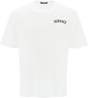 Versace T-Shirts Versace , White , Heren - Xl,L,M,S