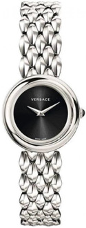 Versace V-Flare Roestvrijstalen Armbandhorloge Versace , Gray , Dames - ONE Size