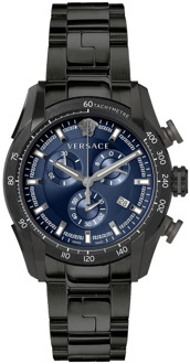 Versace V-Ray Mov't Chronograaf Roestvrij Stalen Horloge Versace , Black , Heren - ONE Size