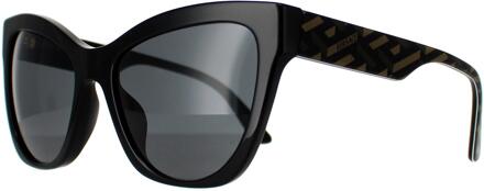 Versace VE4417U 535887 zwart patroon donkergrijze zonnebril - One Size
