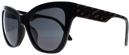 Versace VE4417U 535887 zwart patroon donkergrijze zonnebril