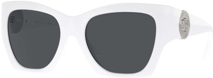 Versace White/Grey Sunglasses Versace , White , Dames - 55 MM