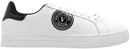 Versace Witte Jeans Couture Sneakers Versace , White , Heren - 42 Eu,41 Eu,40 Eu,43 Eu,45 EU