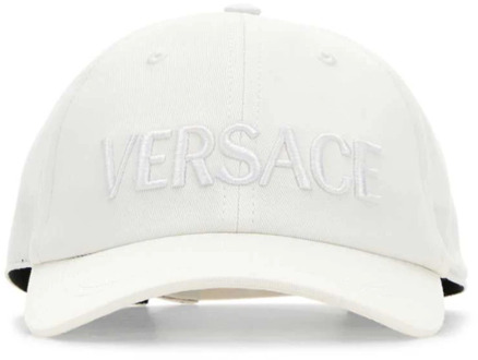 Versace Witte katoenen baseballpet Versace , White , Dames - 58 Cm,57 CM