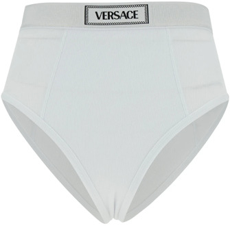 Versace Witte Katoenen Slip Ondergoed Versace , White , Dames - 2Xl,Xl,L,M,S