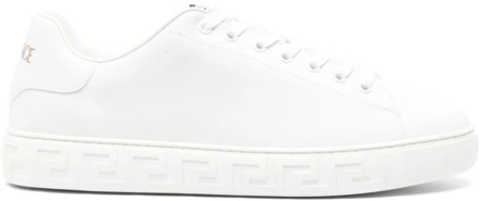Versace Witte Sneakers met Greca Details Versace , White , Heren - 43 1/2 Eu,40 Eu,43 Eu,42 Eu,41 1/2 Eu,41 Eu,45 EU