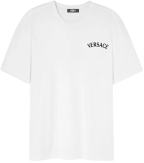 Versace Witte T-shirts en Polos Versace , White , Heren - L,M