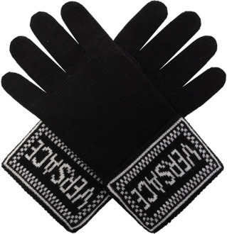 Versace Wollen handschoenen Versace , Black , Dames - S