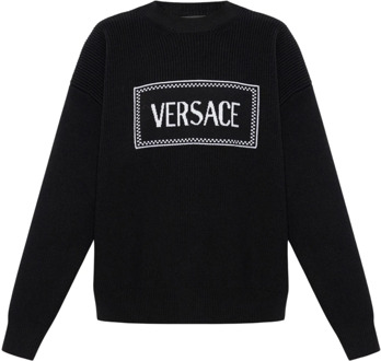 Versace Wollen trui Versace , Black , Dames - L,M,S,Xs,2Xs,3Xs