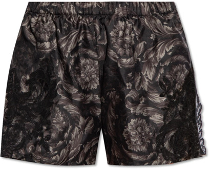 Versace Zijden pyjamashorts Versace , Black , Dames - L,M,S