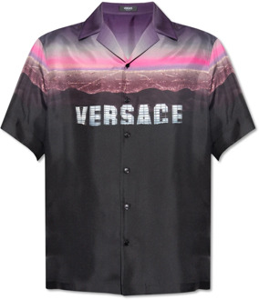 Versace Zijden shirt Versace , Black , Heren - L,S