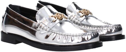 Versace Zilveren Leren Instappers