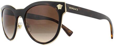 Versace Zonnebril VE2198 125213 Donker Havana Bruin Verloop - One Size