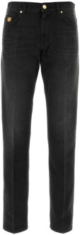 Versace Zwarte Denim Jeans - Stijlvol en Trendy Versace , Black , Heren - W33,W32,W31,W34