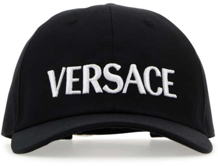 Versace Zwarte katoenen baseballpet Versace , Black , Dames - 57 CM