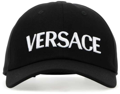 Versace Zwarte katoenen baseballpet Versace , Black , Dames - 59 Cm,57 Cm,58 CM