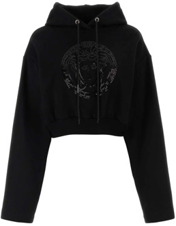 Versace Zwarte katoenen sweatshirt Versace , Black , Dames - S,2Xs