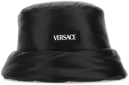 Versace Zwarte nylon hoed Versace , Black , Dames - 58 CM