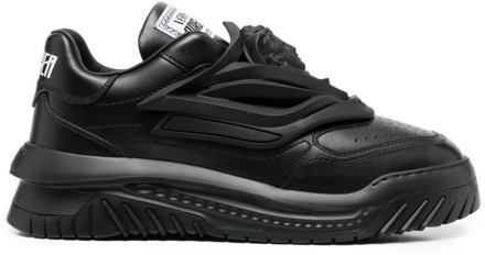Versace Zwarte Odissea Chunky-Sole Sneakers Versace , Black , Heren - 40 Eu,42 Eu,43 Eu,44 EU