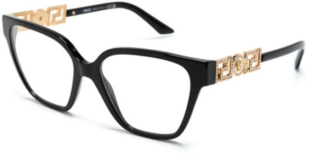 Versace Zwarte Optische Frame met Accessoires Versace , Black , Dames - 54 MM